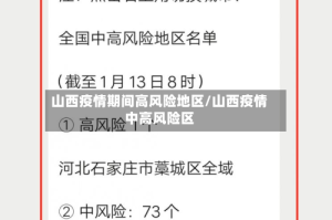山西疫情期间高风险地区/山西疫情中高风险区
