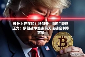 沃什上任在即！特朗普“撤回”降息压力：伊朗战争结束前无法确定利率前景