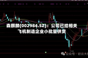 森麒麟(002984.SZ)：公司已给相关飞机制造企业小批量供货
