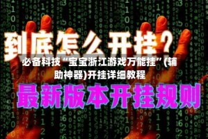 必备科技“宝宝浙江游戏万能挂”(辅助神器)开挂详细教程