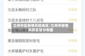 兰州市区疫情风险地区/兰州市疫情风险区域分布图