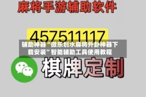 辅助神器“微乐划水麻将外卦神器下载安装”智能辅助工具使用教程