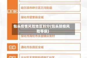 包头疫情风险地区划分(包头防疫风险等级)