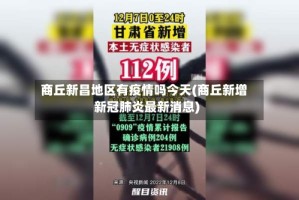 商丘新昌地区有疫情吗今天(商丘新增新冠肺炎最新消息)