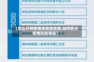 【怎么分辨疫情风险地区图,如何区分疫情风险等级】