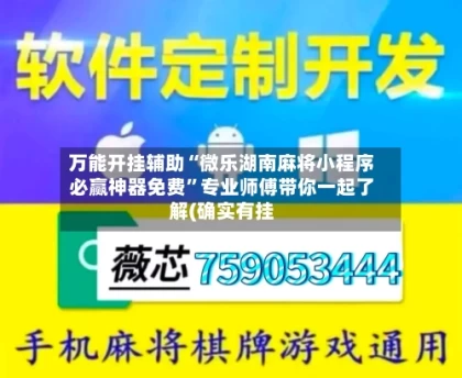 万能开挂辅助“微乐湖南麻将小程序必赢神器免费”专业师傅带你一起了解(确实有挂