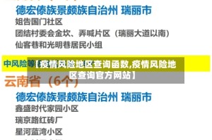 【疫情风险地区查询函数,疫情风险地区查询官方网站】
