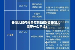 去湖北如何报备疫情地区(要去湖北需要什么手续)