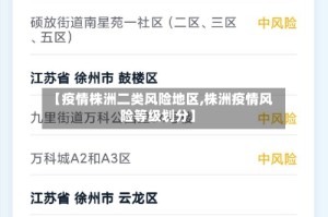 【疫情株洲二类风险地区,株洲疫情风险等级划分】