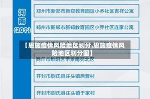 【恩施疫情风险地区划分,恩施疫情风险地区划分图】