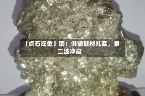【点石成金】铜：供需题材扎实，第二波冲高