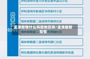 孟津疫情什么风险地区啊/孟津最新疫情