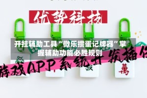 开挂辅助工具“微乐掼蛋记牌器”掌握辅助功能必胜规则
