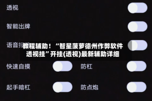 教程辅助！“智星菠萝德州作弊软件透视挂”开挂(透视)最新辅助详细