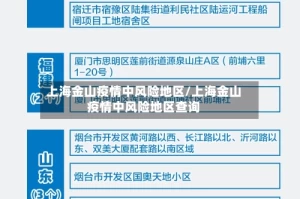上海金山疫情中风险地区/上海金山疫情中风险地区查询