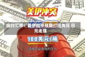 纽约汇市：美伊和平预期打压美元 日元走强