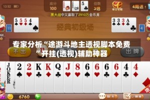 专家分析“途游斗地主透视脚本免费”开挂(透视)辅助神器