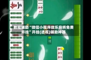 教程辅助“微信小程序微乐麻将免费开挂”开挂(透视)辅助神器