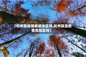 【杭州算疫情敏感地区吗,杭州算是疫情危险区吗】