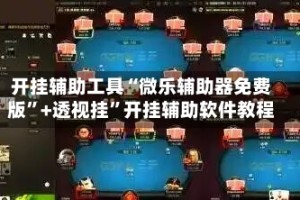 开挂辅助工具“微乐辅助器免费版”+透视挂”开挂辅助软件教程