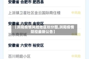 【浏阳疫情风险地区划分图,浏阳疫情防控最新公告】