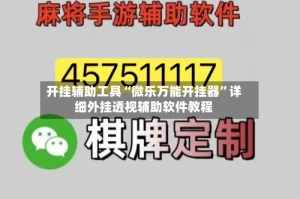 开挂辅助工具“微乐万能开挂器”详细外挂透视辅助软件教程