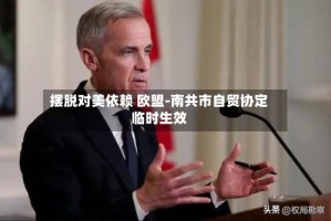 摆脱对美依赖 欧盟-南共市自贸协定临时生效