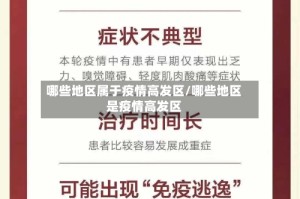 哪些地区属于疫情高发区/哪些地区是疫情高发区