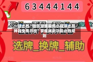 一键必胜“微乐湖南麻将小程序必赢神器免费开挂”掌握辅助功能必胜规则