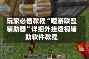 玩家必看教程“嘻游联盟辅助器”详细外挂透视辅助软件教程