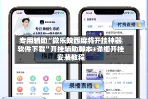 专用辅助“微乐陕西麻将开挂神器软件下载”开挂辅助脚本+详细开挂安装教程
