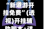 秒懂经验“新道游开挂免费”(透视)开挂辅助脚本+详细开挂安装教程