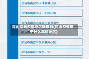 昆山是无疫情地区吗最新(昆山疫情属于什么风险地区)
