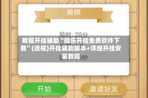 教程开挂辅助“微乐开挂免费软件下载”(透视)开挂辅助脚本+详细开挂安装教程