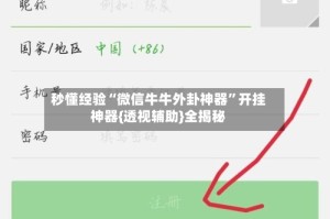 秒懂经验“微信牛牛外卦神器”开挂神器{透视辅助}全揭秘