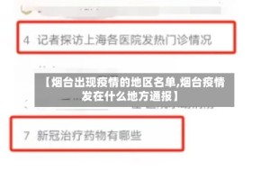 【烟台出现疫情的地区名单,烟台疫情发在什么地方通报】