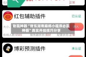 助赢神器“微乐湖南麻将小程序必赢神器”真实开挂技巧分享