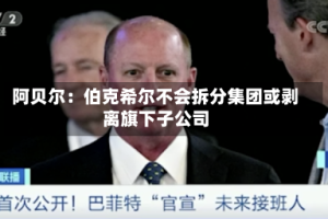阿贝尔：伯克希尔不会拆分集团或剥离旗下子公司