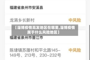 【淄博疫情高发地区在哪里,淄博疫情属于什么风险地区】