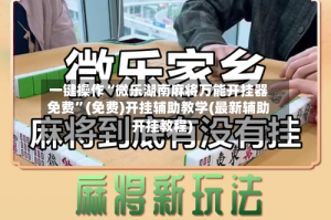 一键操作“微乐湖南麻将万能开挂器免费”(免费)开挂辅助教学(最新辅助开挂教程)