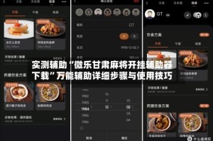 实测辅助“微乐甘肃麻将开挂辅助器下载”万能辅助详细步骤与使用技巧