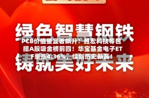 PCB价值量显著飙升！胜宏科技等包揽A股吸金榜前四！华宝基金电子ETF豪涨4.36%，续创历史新高！