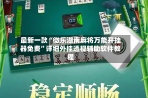 最新一款“微乐湖南麻将万能开挂器免费”详细外挂透视辅助软件教程