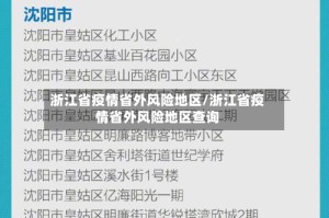 浙江省疫情省外风险地区/浙江省疫情省外风险地区查询