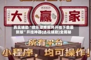 真实辅助“微乐湖南麻将开挂下载最新版”开挂神器{透视辅助}全揭秘