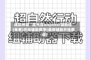 辅助神器“德州局wepoker辅助挂”(免费)开挂辅助教学(最新辅助开挂教程)