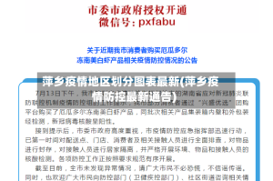 萍乡疫情地区划分图表最新(萍乡疫情防控最新通告)