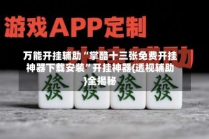 万能开挂辅助“掌酷十三张免费开挂神器下载安装”开挂神器{透视辅助}全揭秘