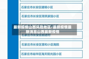 最新疫情山西风险地区/最新疫情最新消息山西最新疫情