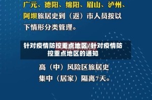 针对疫情防控重点地区/针对疫情防控重点地区的通知